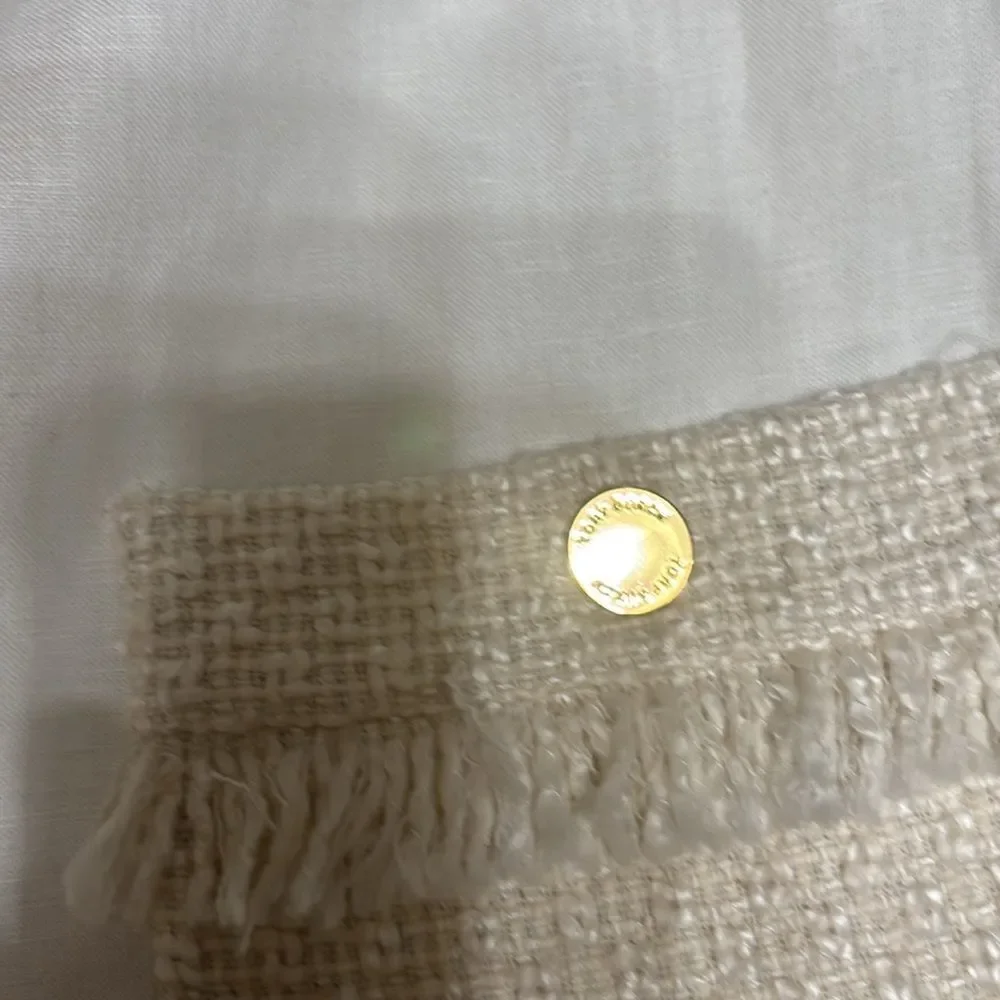 TORY BURCH Boho Cream Linen Blend
Dress Button Pockets Women's Size 2 - Picture 7 of 10